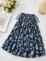 Women's Linen Skirt, Free Waist 28 to 44, 40 Inch Length