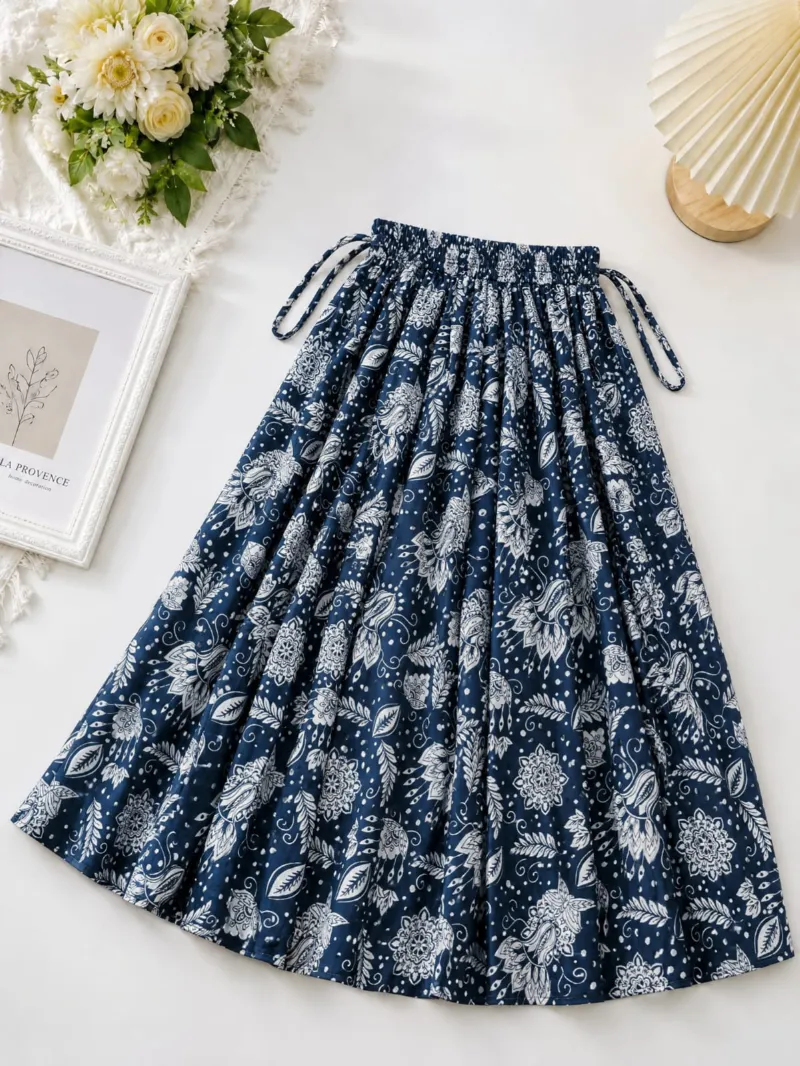 Women's Linen Skirt, Free Waist 28 to 44, 40 Inch Length