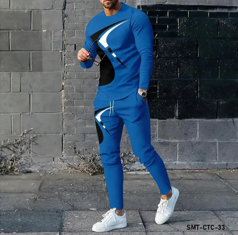 Men's Full Sleeve Mesh Jersey T-Shirt and Trouser Combo, 150 GSM