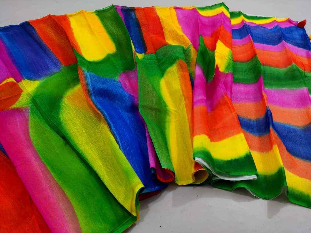 All-Season Half Silk Hand Paint Saree for Women