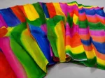 Half Silk Hand Print Saree with Tuli Brush Work