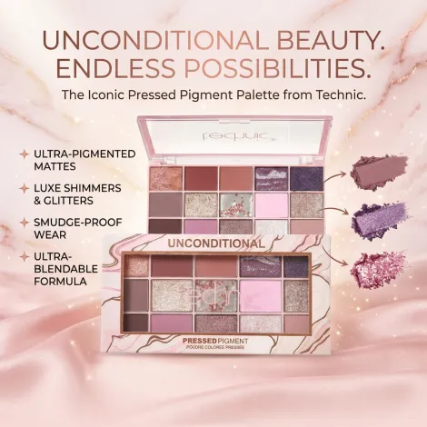 Technic Unconditional Pressed Pigment Eyeshadow Palette 30g (China)