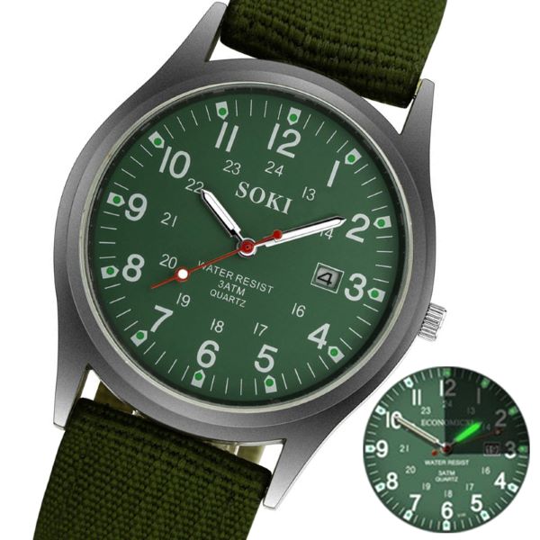 Men's Nylon Luminous Waterproof Quartz Wristwatches-Luxury Men Watch