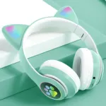 CAT STN-28 Wireless Cat Ear Headset Bluetooth 5.0 | 40mm Speaker, 400mAh Battery & 7 Hours Playtime - Stylish Over-Ear Headphones