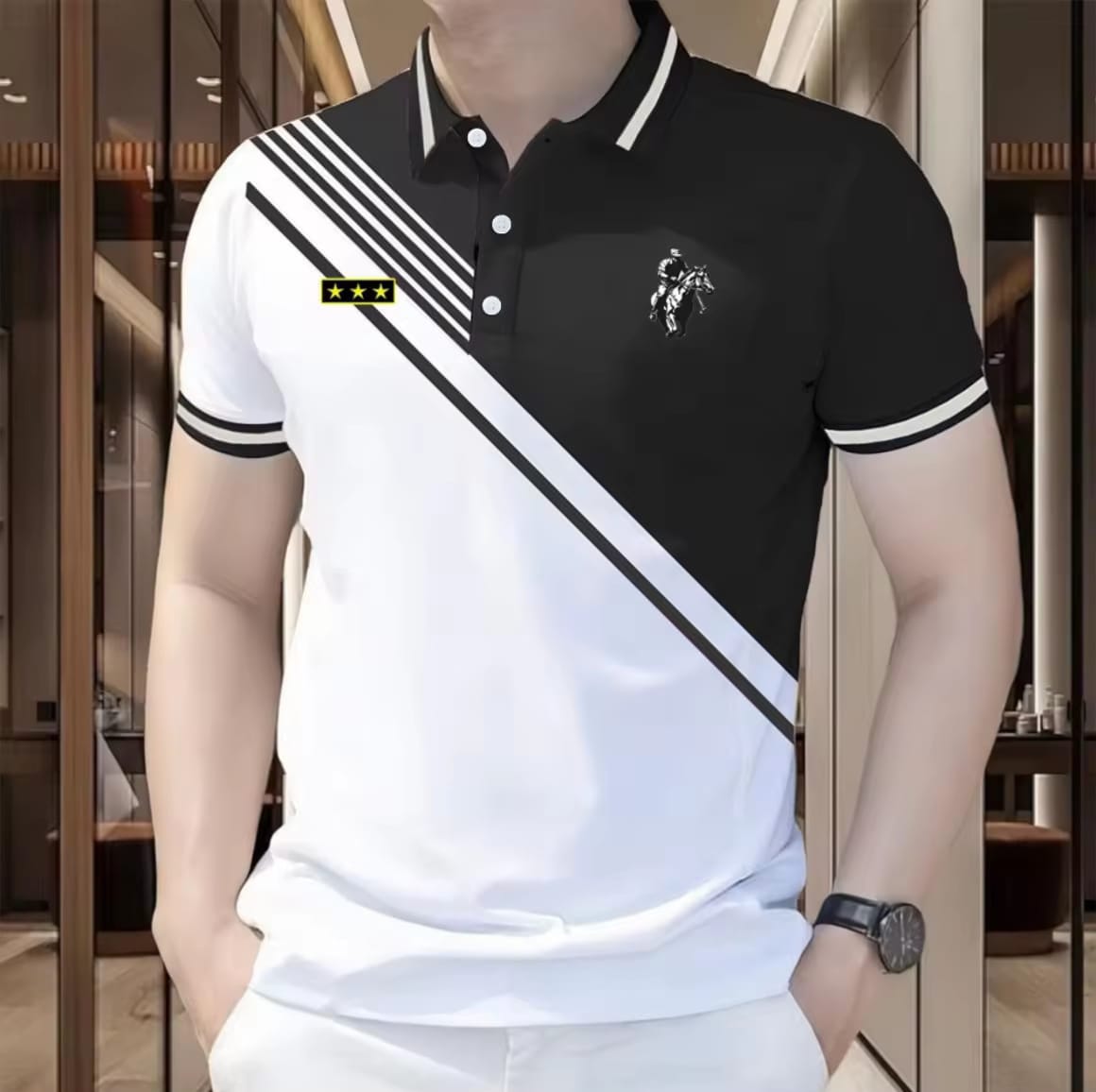 Men's Half Sleeve Pique Knit Polo Shirt, Sizes XL and XXL