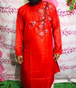 Men's Hand Printed Silk Panjabi, Five Sizes from 38 to 46