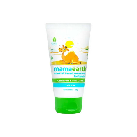 Mama Earth Mineral Based Sunscreen For Babies SPF20+ 50g (India)