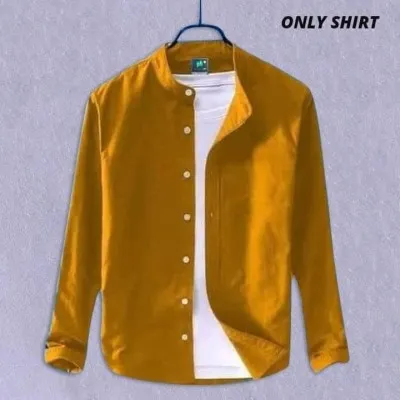 Men's Solid Colour Ban color Shirt(Katali)