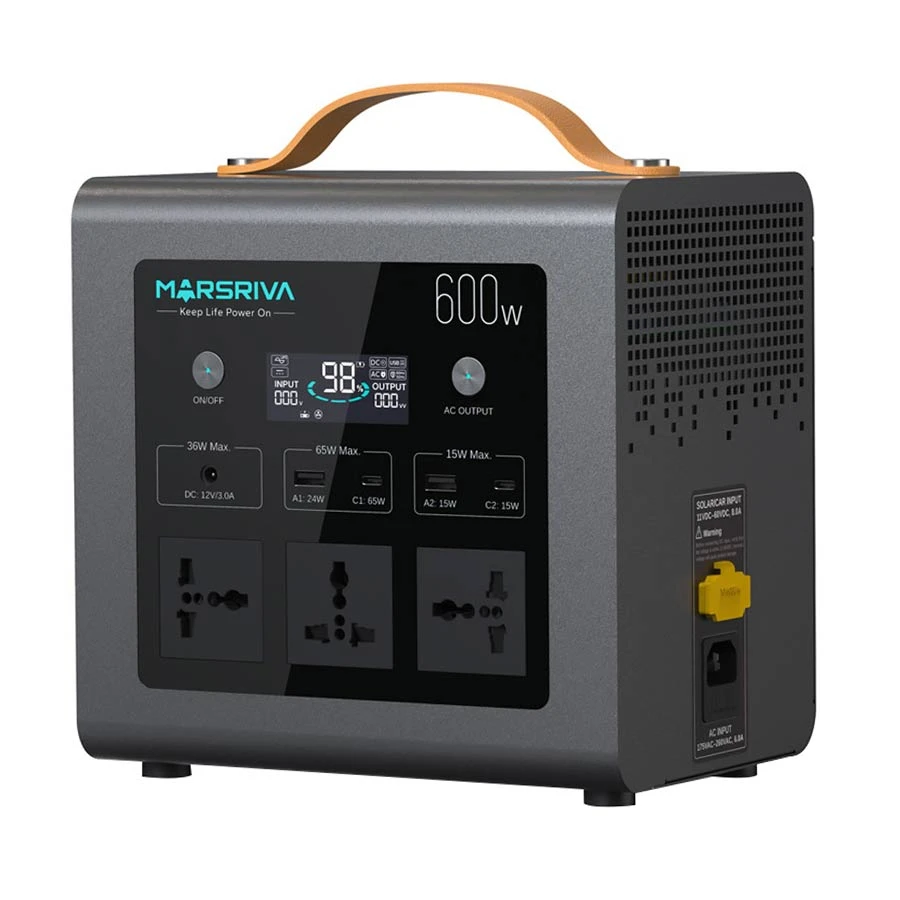 Marsriva MP6 Plus 512Wh 600W Portable Power Station and UPS