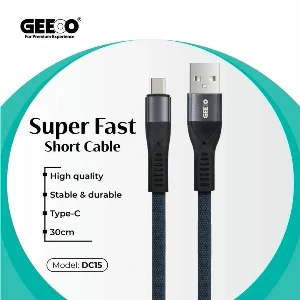 Geeoo DC-15 3A Type-C Short Cable – 30cm