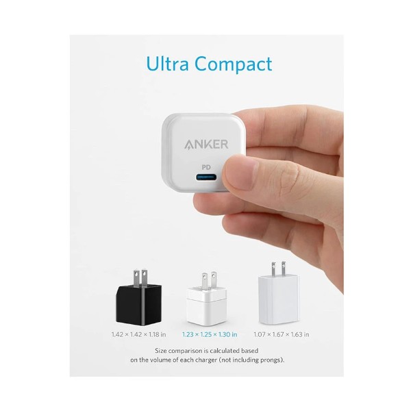 Anker PowerPort III Cube 20W PD USB-C White Charger