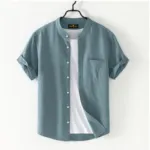 Fashionable half-sleeve shirt for men ( Ash)