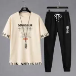 Men's Mesh Fabric Tee and Full Pant Two-Piece Set, 4 Colours