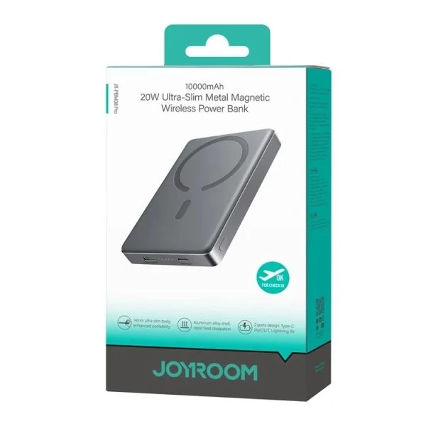 JOYROOM JR-PBM08Pro 20W Metal Magnetic Wireless Power Bank 10000mAh