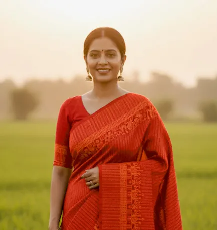Cotton Screen Print Saree with Running Blouse, 12.5 Haath