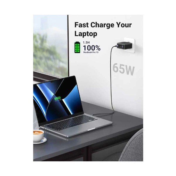 Ugreen CD224 65W 3 Port USB-C & 1 Port USB PD Black Charger