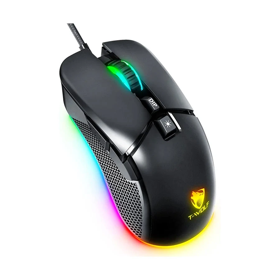 T-Wolf G590 RGB Wired Black Gaming Mouse