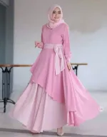Cherry Fabric Borka and Hijab Full Set, Lengths 52 to 56