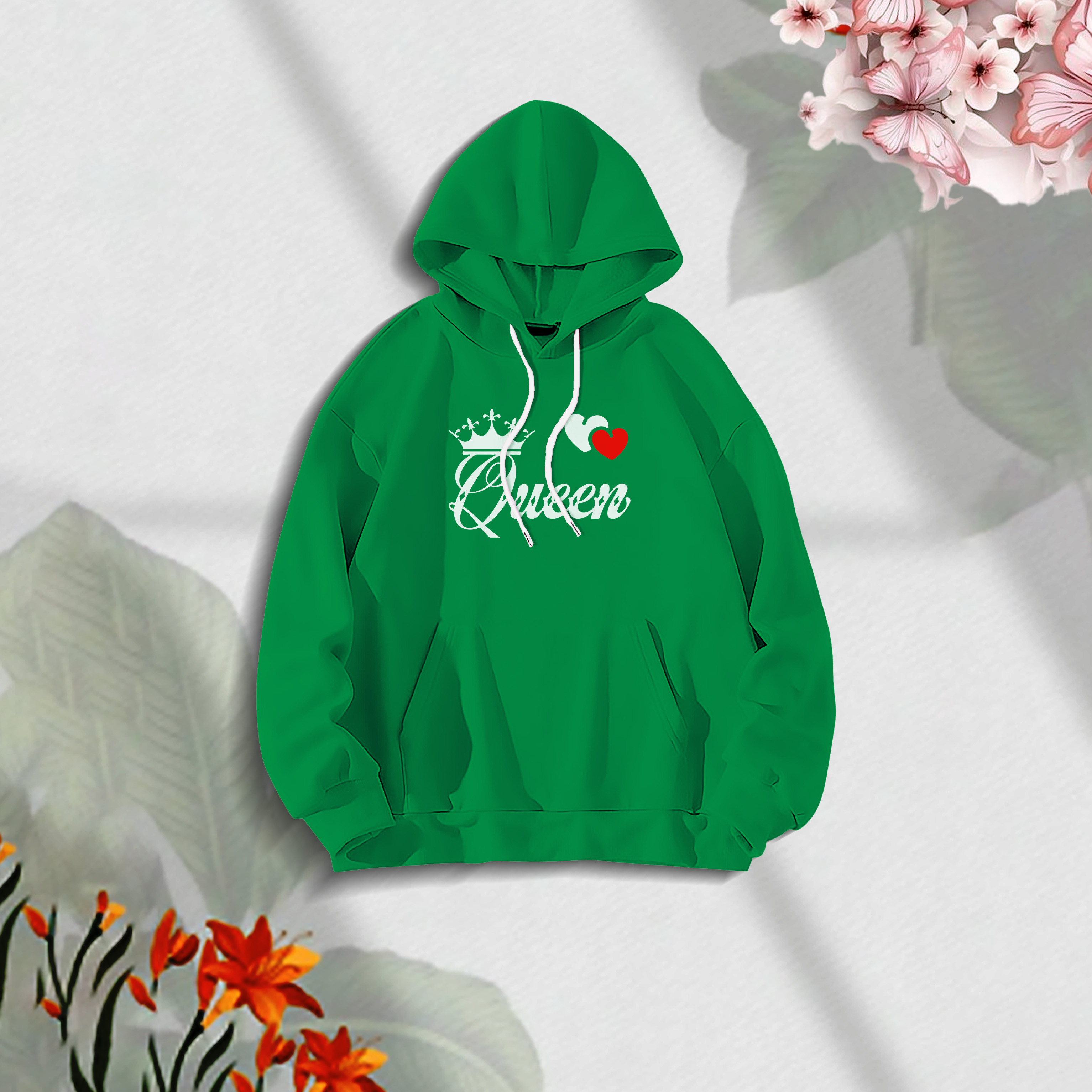 Premium Comfortable Stylish (Queen-green) Ladies winter hoodie