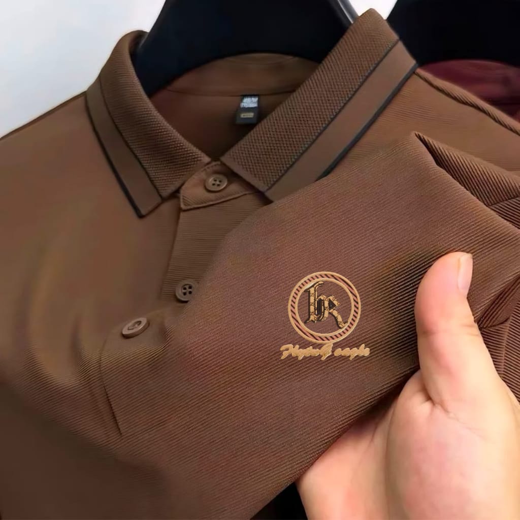 Men's Polo Shirt with Sticker Badge, PK Cotton, M to XXL