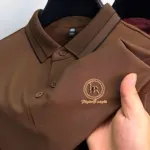 Men's Pique Polo Shirt with Sticker Logo, Sizes M to XXL