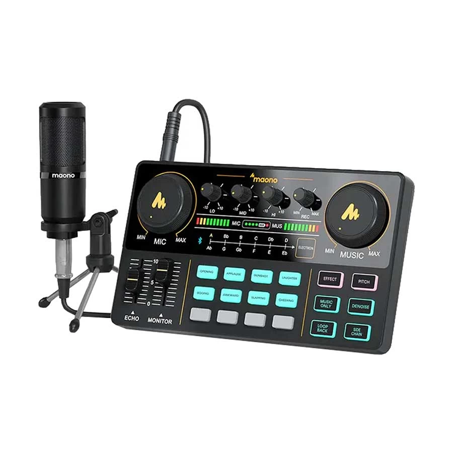 Maono AU-AM200 S1 Maonocaster Lite All-in-One Podcast Studio, Black
