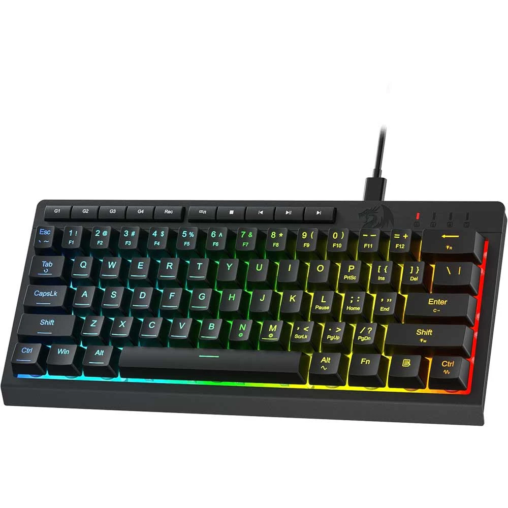 Redragon K522 RGB SHIVA 61 Key Wired Black Gaming Keyboard