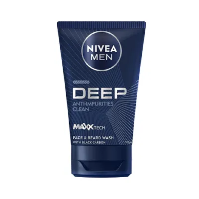 Nivea Men Deep Anti-Impurities Clean Face & Beard Wash 100ml (Italy)