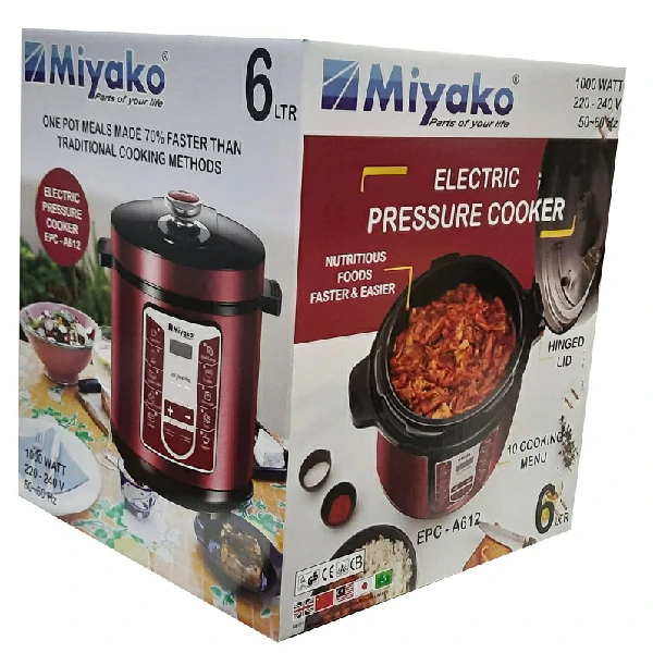 Miyako EPC-A612 Electric Pressure Cooker- 6Liters