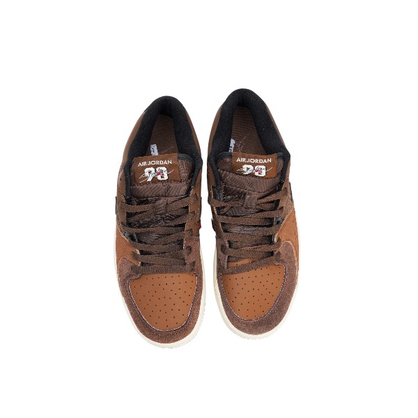 Coffee leather look stylish Design All Seasons sneaker for men