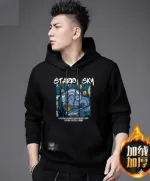 DTF Printed Drop Shoulder Cotton Hoodie, Chest 40 to 46 Inch