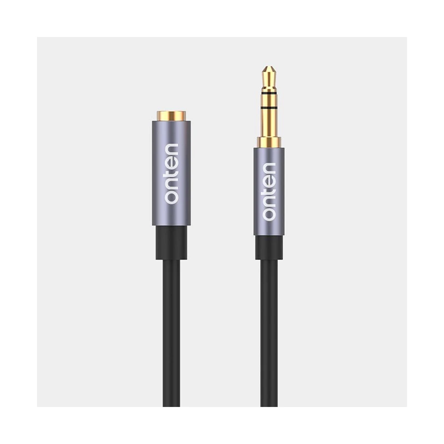 Onten OTN-A102 3.5mm Male to Female, 1 Meter, Black Audio Cable