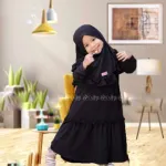 Baby Girl Borka and Hijab Full Set, Size 26 to 34, 6 Colours