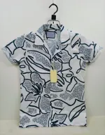 Men's Drop Shoulder Shirt in Spandex Cotton with Show Buttons
