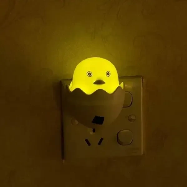 Yellow Duck With Egg Shape Led Night Light