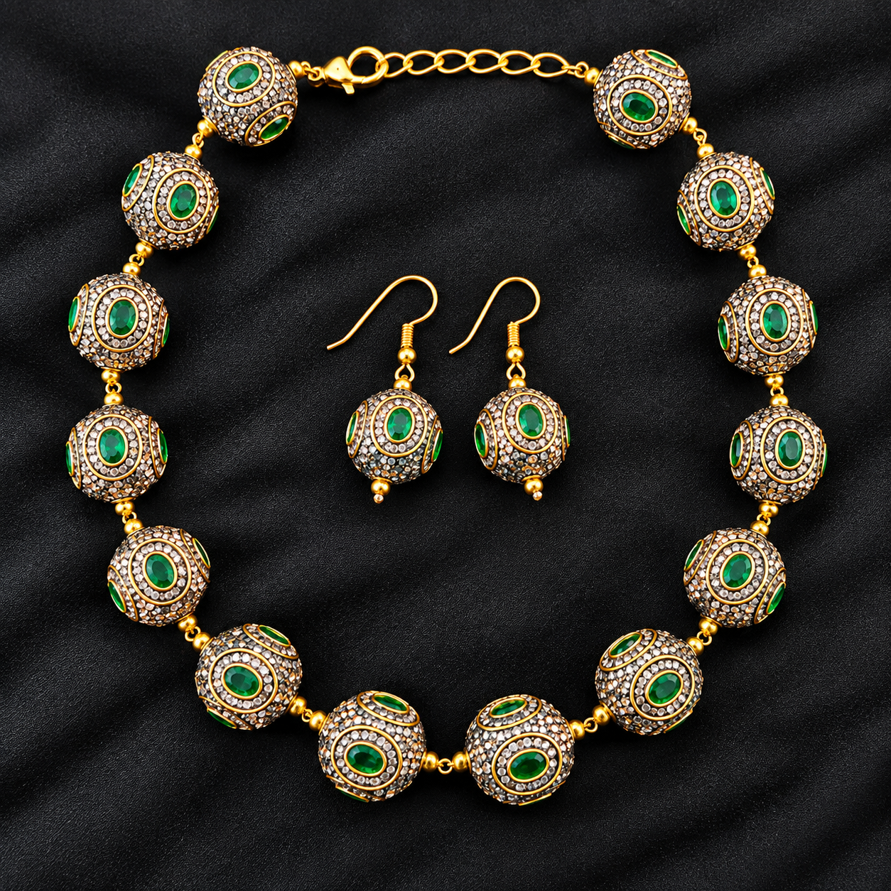 Premium Antique Turkish Ball Necklace Set