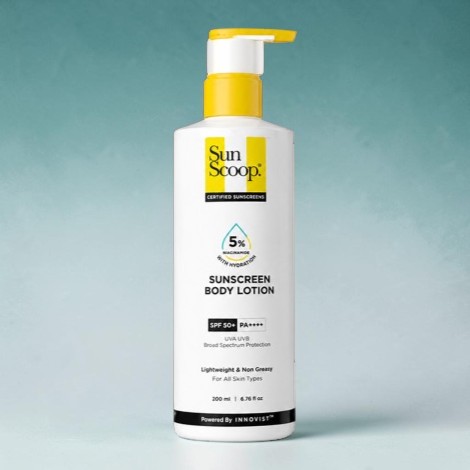 Sun Scoop 5% Niacinamide Daily Moisture Sunscreen Body Lotion SPF 50+ copy (India)