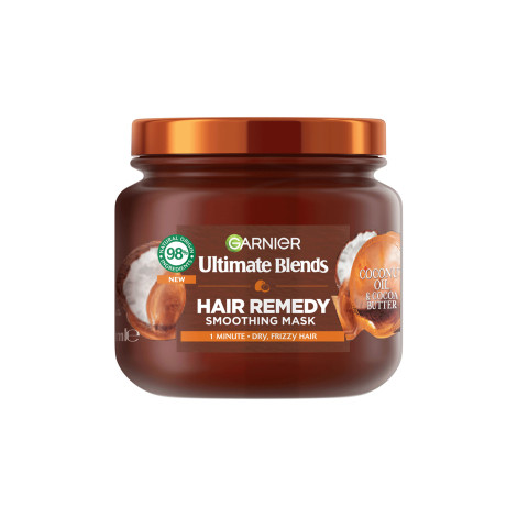 Garnier Ultimate Blends Coconut Oil & Cocoa Butter Hair Remedy Smoothing Mask 340ml (Germany)