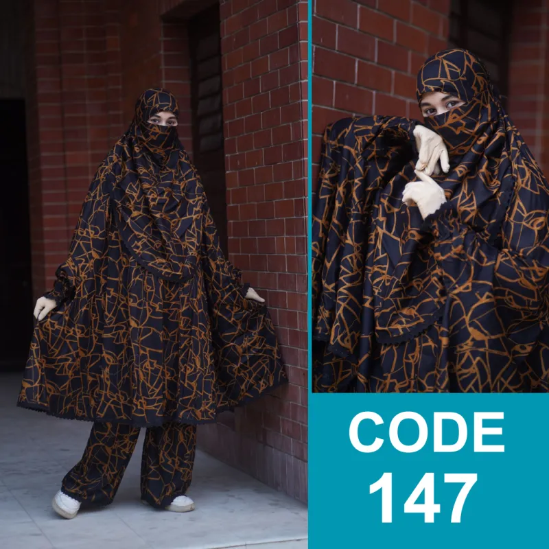 Elegant Palazzo long Khimar Set