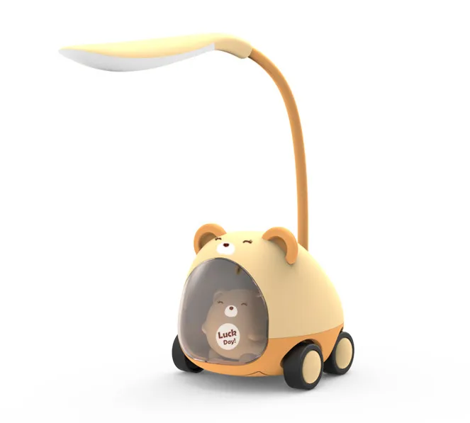Rechargeable LED Desk Lamp with Touch Control and Organizer