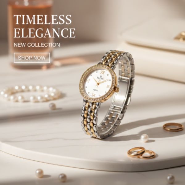 Titan Two-Tone Roman Dial Watch