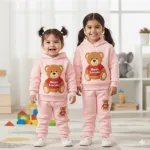 Boys' and Girls' DTF Print Hoodie Set with Pant, 280-300 GSM