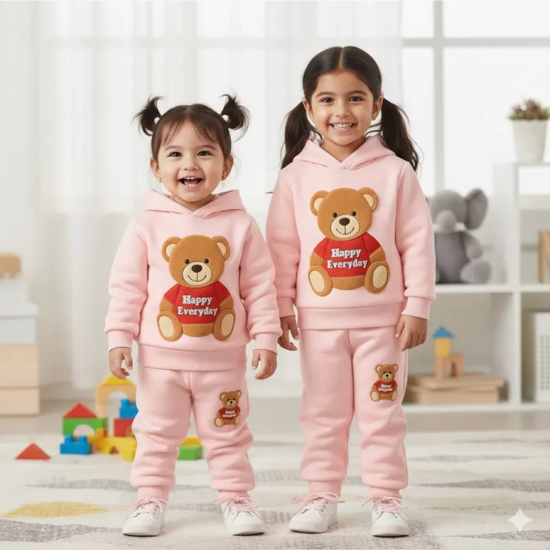 Boys' and Girls' DTF Print Hoodie Set with Pant, 280-300 GSM
