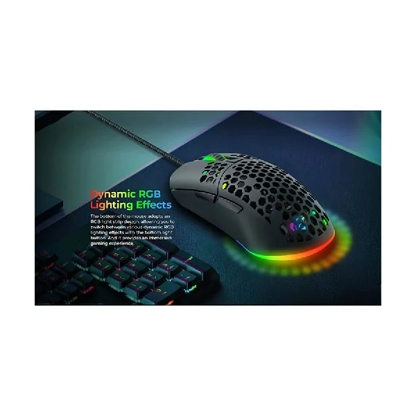 Havit MS1036 RGB Wired Black Programmable Gaming Mouse