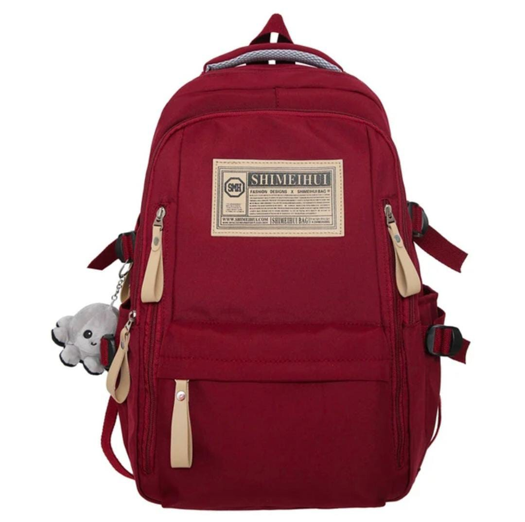 Aesthetic Large Capacity Backpack (Red)