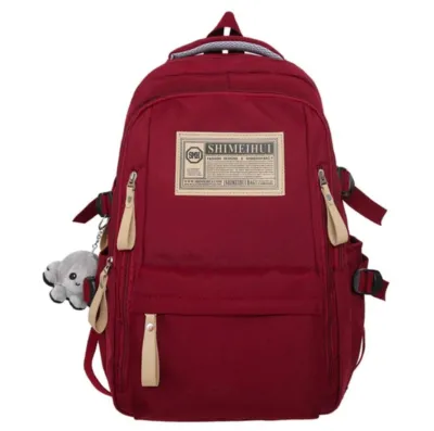 Aesthetic Large Capacity Backpack (Red)
