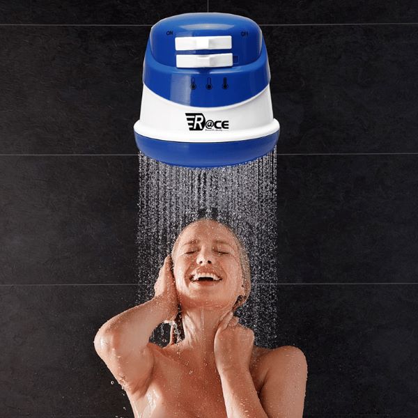 Electric Instant Hot Water Shower-White & Blue
