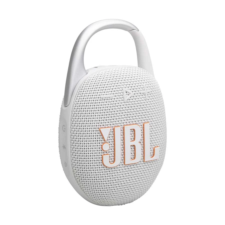 JBL Clip 5 White Ultra-Portable Bluetooth Speaker
