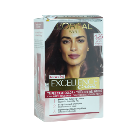 Loreal Excellence Creme Hair Color-4.26 purple brown (China)