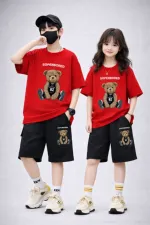 Kids' Drop Shoulder Printed T-Shirt and Pant Set, 2 to 5 Years